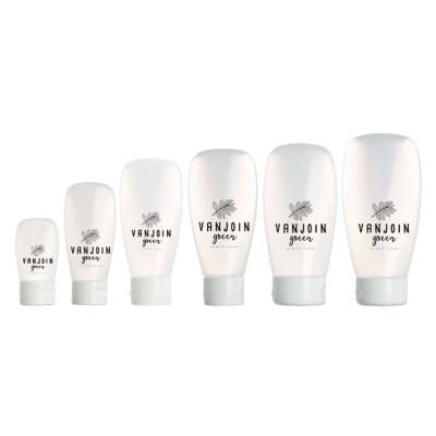 China 30ml Cosmetic 50ml 100ml 120ml Customized PE Plastic Cosmetic Tube Clear Plastic Squeezable Cream Tube for sale