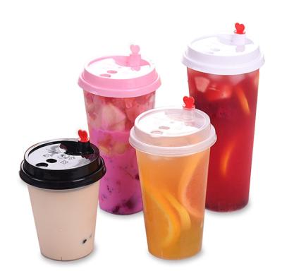 China 12oz 360ml Disposable PET PP Plastic Cups 8 Cups 8 Cups Eco-friendly 20oz PLA Plastic Cup With Black Lid for sale