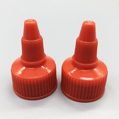 China Chemical Resistant Custom Colors 20mm 24mm 28mm PP Dropper Plastic Twist Cap Lids Sauce Cap for sale