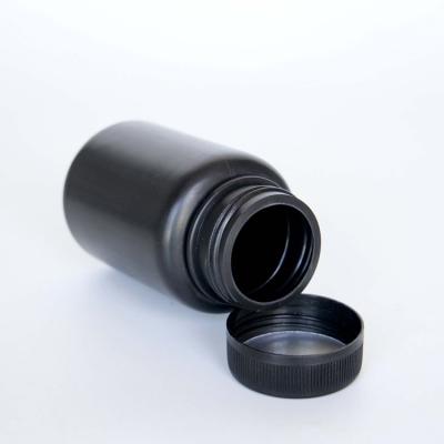 China Wholesale Price Medicine Small HDPE Soft Touch Pill Capsule Bottle Plastic Black Bottle Packaging Plastic Jars With Screw Lid for sale