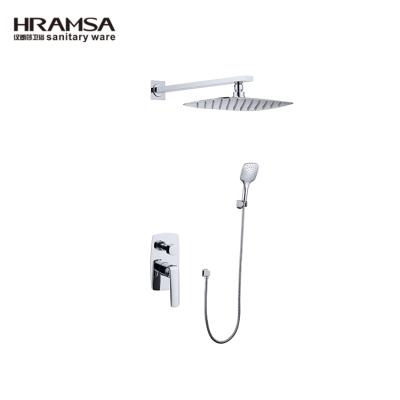 China Without Slide Bar Bath And Shower Faucets Hot And Cold Concealed Bath Concealed Shower Mixer for sale