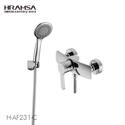 China Without Brass Faucet Mixer Tap Slide Bar HRAMSA China Supplier Black Shower Tub Black Custom for sale