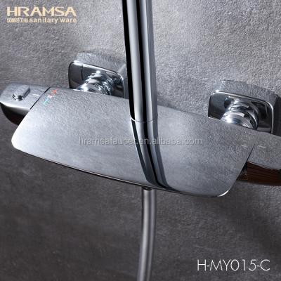 China With Hot Slide Bar Turned Thermostatic Rainshower Kits, Bath Rain Shower Sets, Thermostatic Shower Sets for sale