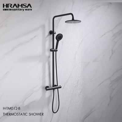 China With Slide Bar Thermostatic Bathroom Rainfall Shower Mixer for sale