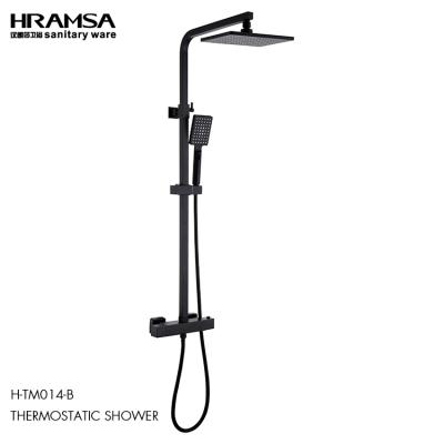 China With Slide Bar Thermostatic Bathroom Shower Mixer Tap Smart Bathroom Faucet Wall Mounted for sale