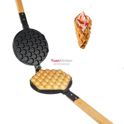 China Nonstick Baking Outdoor Free Shipping 10 Sets/Nonstick Egg Waffle Maker Mold Commercial or Home Use Lot Pans Replaceable Bubble Waffle Iron Pan for sale