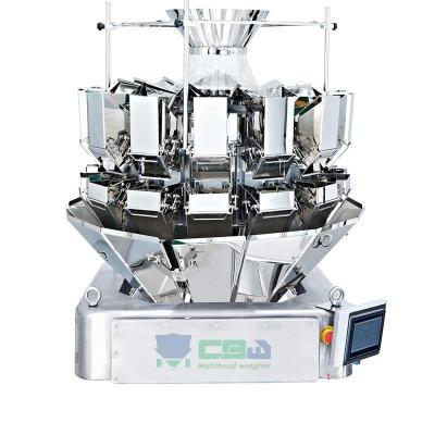 China Food Mix 10 Head Weigher Packing Machine Peanut Multihead Weigher Packaging Machine for sale