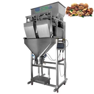 China Chemical 2 Heads Linear Weigher Packaging Machine Scale Rice Nuts Cookies Fries Powders Packing Machine for sale