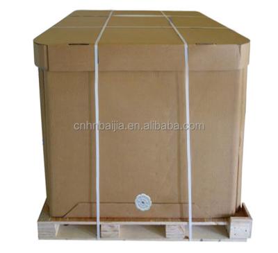 China Biodegradable 1000l Paper Ibc With Liner Bag For Liquid Shipping Ibc Tank for sale