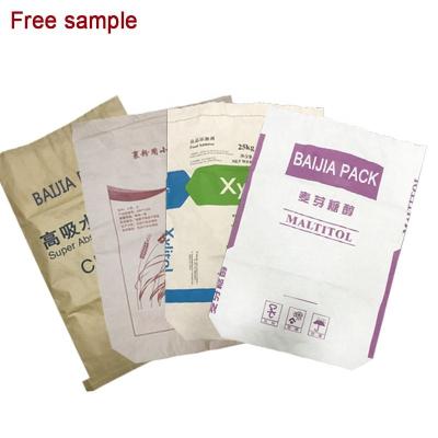 China Bean Paper Sack GMP Biodegradable Food Safety Coffee Bottom Seam Paper Bag For Emulsifier for sale