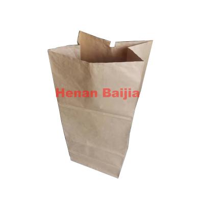 China BIODEGRADABLE Recycled Trash Bags Large Paper Bags Kraft Paper Lawn And Leaves Packing Degradable Bags for sale