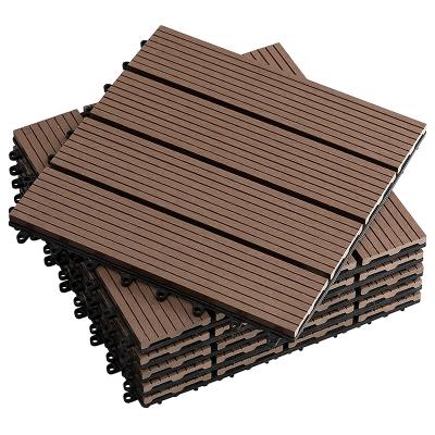 China Cheap waterproof Tianze 300x300 600x600mm tile wooden plastic decking flooring diy wpc tiles for outdoor garden for sale