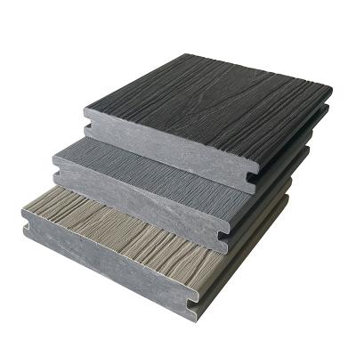 China Tianze Co waterproof extrusion wood plastic composite engineered flooring wpc exterior coextrusion decking board solid board flooring for sale