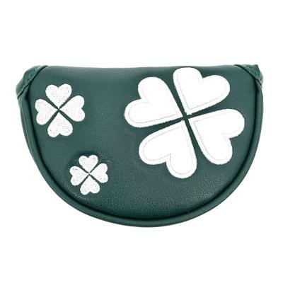 China Golf Putter Small Top Cover Four Leaf Clover Semicircular Design TG005 for sale