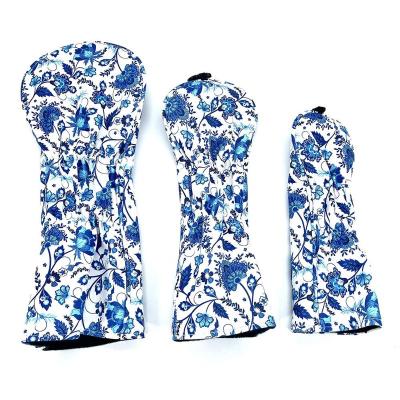 China MT014 PU golf post top cover blue and white design from china for sale