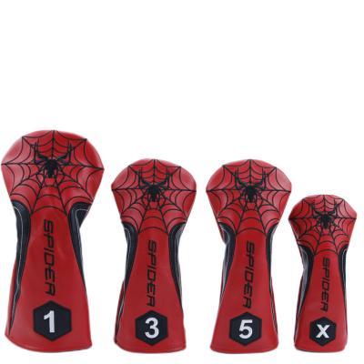 China PU Golf Club Cover Golf Accessories Golf Club Cover Spider Design for sale