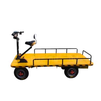 China Flat Electric Trolley Hand-push Electric Cart Cargo Truck Carrying For Warehouse Turnover Goods for sale