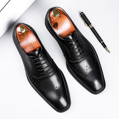 China Promotional Deodorization Good Quality Casual Men's Formal Shoes Genuine Leather Oxfords Stylish Shoes for sale