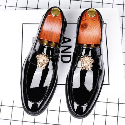 China New Style Deodorization Genuine Leather Slip On Shoes Loafer Leather Business Men's Party Commercial Pure Casual Shoes for sale