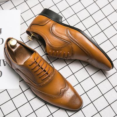 China Anti-Smell Business Men's Formal Oxford Burlap Dress Men Genuine Leather Wedding Shoes Elegant Men Shoes for sale