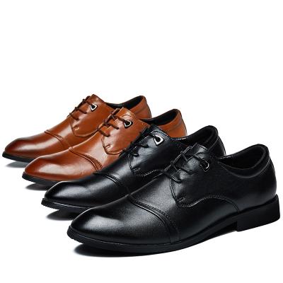 China Cowhide color leather men's formal business deodorization men's first layer shoes office casual shoes for sale