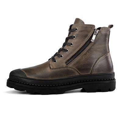 China 2022 New Arrival Breathable High Top Outdoor Casual Shoes Plus Size 47 Genuine Leather Ankle Boots For Men for sale