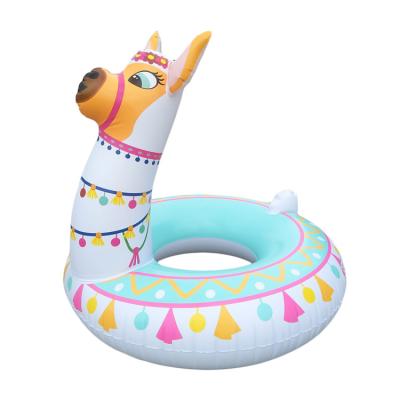 China New Factory Custom Made Eco-Friendly Durable Summer Beach Pool Float Lilo Lounger Inflatable Llama Alpaca Swim Ring For Adults&kids for sale