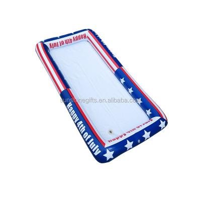 China Sustainable Beverage Salad Fruit Serving Bar Floating American Flag Inflatable Cooler Buffet Table Serving Trays for sale