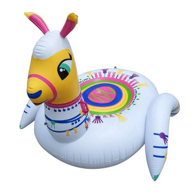 China Custom Inflatable Animal Water Pool Inflatable Rider Alpaca Float Raft Float Float Mat for Kids and Adult for sale