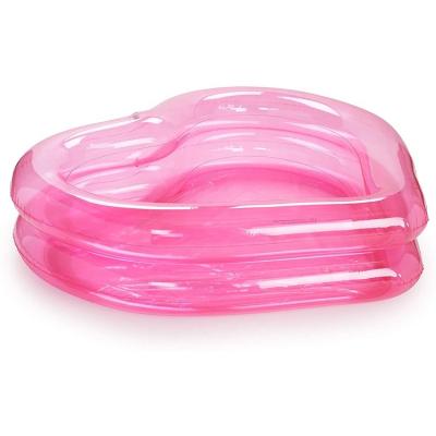 China Customized Luxury Clear Pink Swimming Pools Inflatable Heart Kiddie Swimming Pool Summer Party Pools for sale