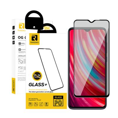 China Anti-Fingerprint Sensitivity Anti-Spy Simple Package For Redmi Note 8 Pro Privacy Screen Protector Tempered Glass for sale