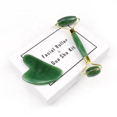 China OEM High Quality Jade Stone Facial Roller Natural Crystal Feng Green Aventurine Beauty Face From Best Seller Portable Manufacturer for sale