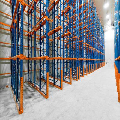 China Corrosion Protection High Density Storage Warehouse Pallet Racks Steel Drive-in Forklift for sale