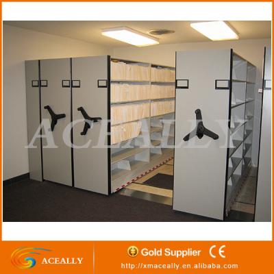 China Office Used Compactus Double Decker Steel Large Mobile Archives Shelving / Mobile Metal Compactor Mobile Filing Cabinet for sale