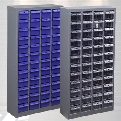 China Corrosion protection steel frame with plastic light duty metal shelving storage bin holder 48drawers for sale