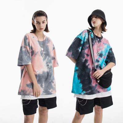 China High Quality QUICK DRY Plain Tee Unisex 100% Cotton Short Sleeve Tie Dye T Shirt Plus Size Tees for sale