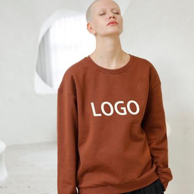 China Casual T-shirt Sweater Men 40% Cotton Comfortable And Soft Round Neck Solid Color Logo Women Breathable Custom Long Sleeve for sale