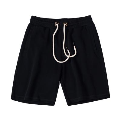 China Bermuda Knitted Single Side Men's Casual Wear Drawstring Pocket Smart Quality Cotton Pants White Breathable Breathable Shorts for sale