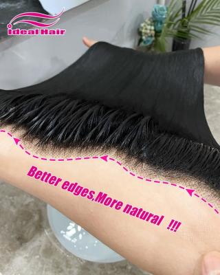 China Wholesale Top Reputation Silky Straight Wave Leather Wristband with Magnetic Closure, Pre Plucked Lace Baby Frontal Hair, bboss hair band for sale