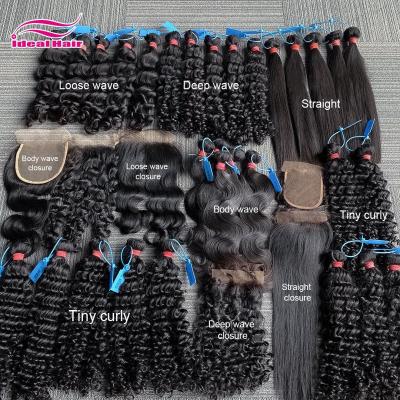 China Cheap Wholesale Body Wave Mink Virgin Human Brazilian Weave 3 Bundles With Frontal Baby Hair Closure Body Wave Lace Closure Top Piece for sale