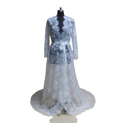 China Charming QUICK DRY Sexy Lace Long Sleeve Ladies Long Sleeve Sheer Wedding Party Bridesmaid Dress for sale