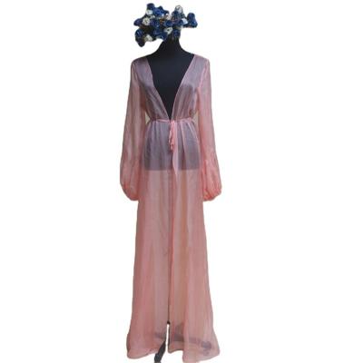 China CUSTOM MADE QUICK DRY Women's Sexy Nightgown Party Bride Bridesmaid Wedding Bathrobe Kimono Sheer for sale