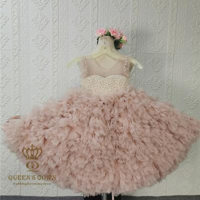 China Sleeveless Bow A Line Bridesmaid Dress Tall BRIDESMAID With Pink Puffy Beads Tulle Skirt Beautiful Dresses for sale