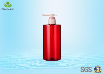 China Red 300ml Cosmetic Lotion Bottles For Hotel Hand Washing Packaging zu verkaufen