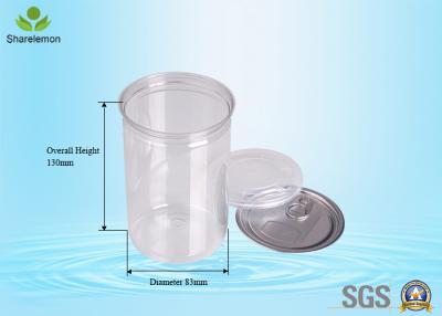 China Food Grade 650ml Transparent PET Round Plastic Honey Jars for Food Package for sale