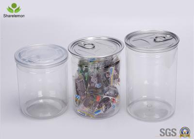 China 420ml Durable Clear Plastic Cylinder Jar Anti - Oil for Cookies for sale