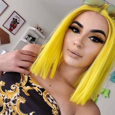 China Rose Network Wholesale Cheap Anime Party BOB Short Straight Synthetic Synthetic Cosplay Black Yellow Silver Blue Wig for sale