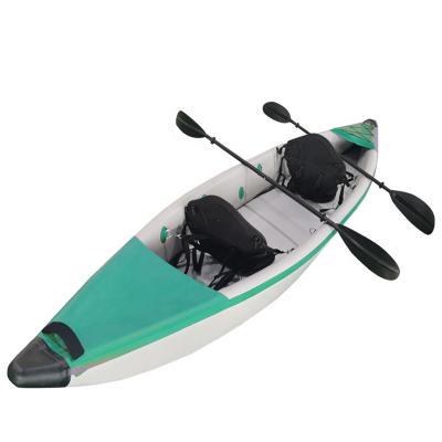 China Double Layer PVC Rowing Boat Kayak Drop Stitch Tandem 2 Person Fishing Tandem Inflatable Kayak Inflatable Kayak for sale