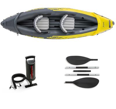 China Factory wholesales fishing in the running kayak 2 person inflatable canoe cheap fishing kayak for sale