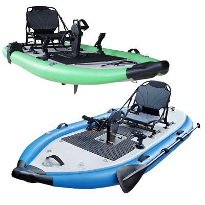 China Fishing Kayak With Foot Pedal GeeTone High Quality 3 Person Inflatable Kayak Sit On Top Inflatable Fishing Kayak for sale